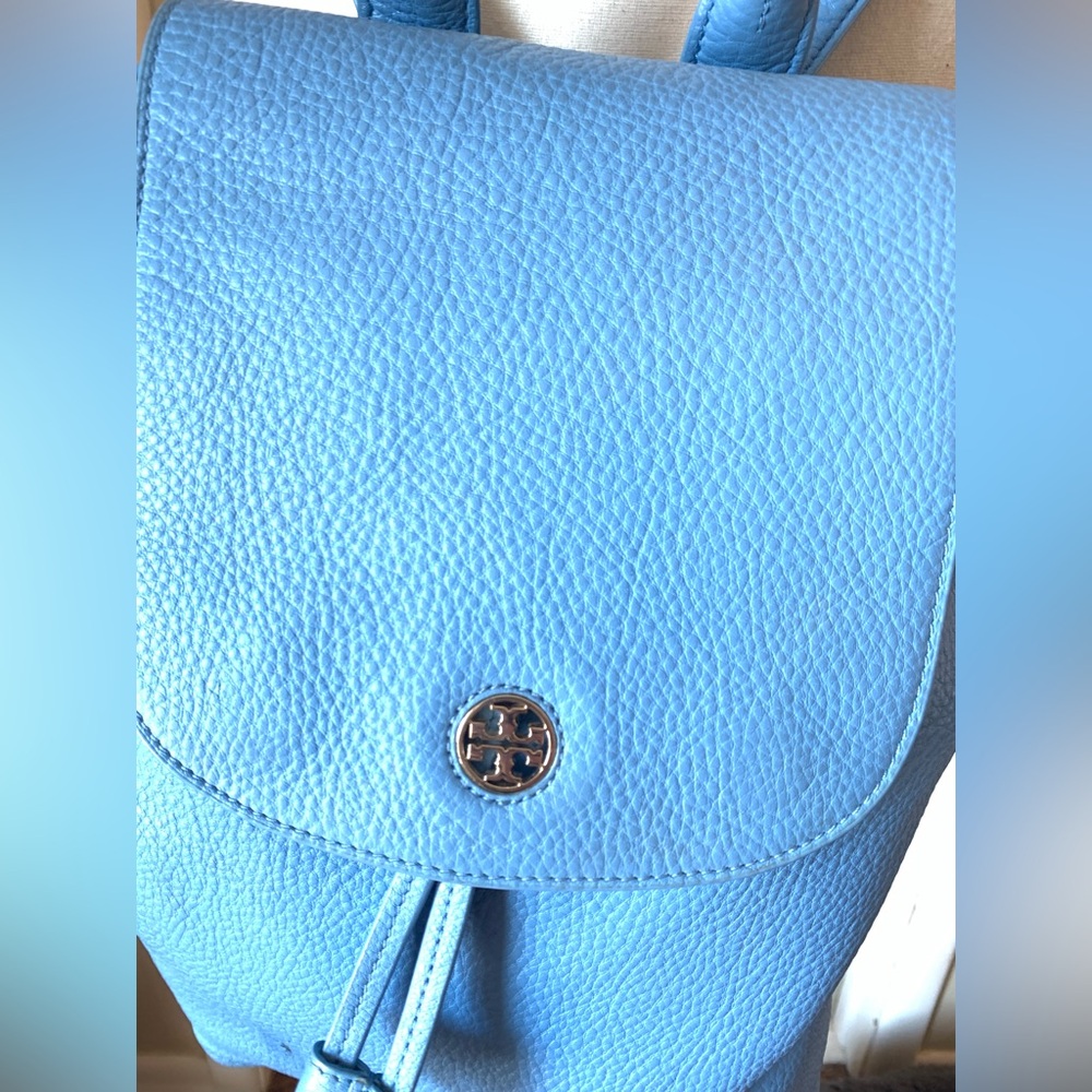 Tory Burch Blue Leather Backpack - Picture 3 of 13
